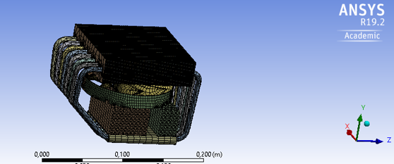 Mallado del disipador de calor en el software ANSYS