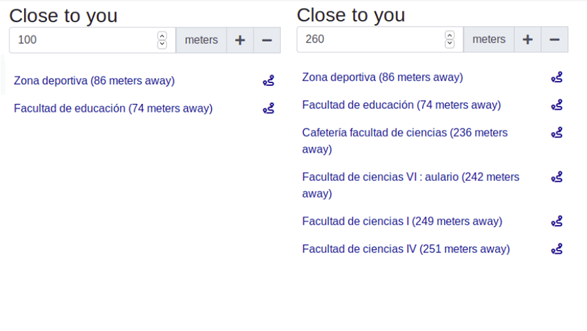 Image showing a comparison between two different distances in the &ldquo;Close to you&rdquo; section