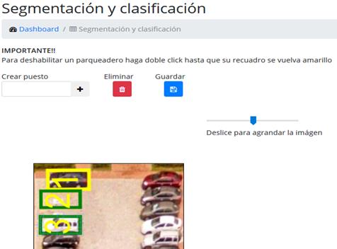Administration module: Parking segmentation