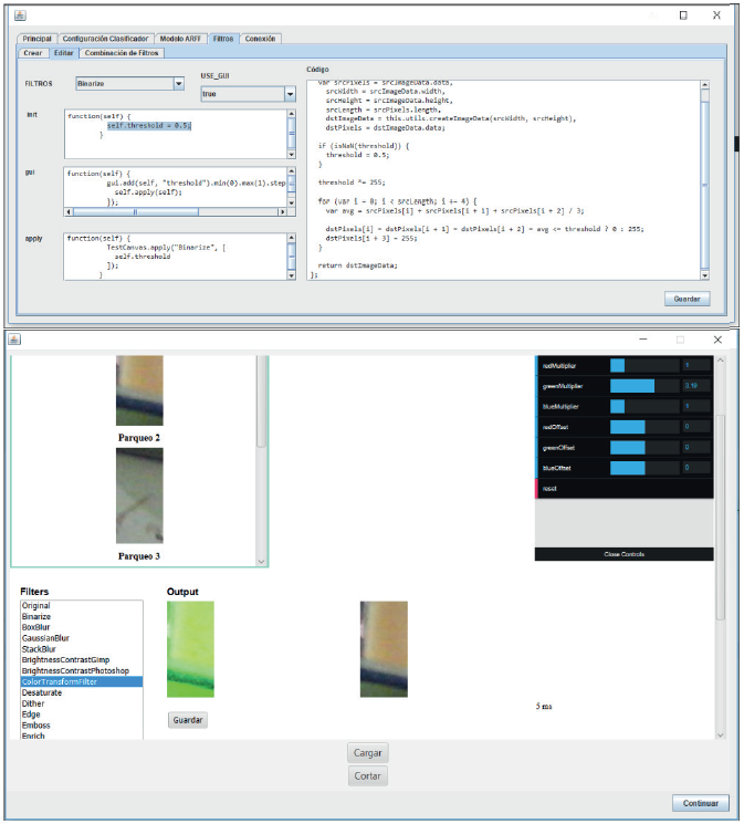 Classification and prediction module, showing the filtering stage.