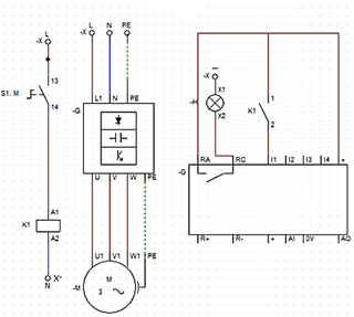 Circuito de control para el variador de frecuencia y el motor