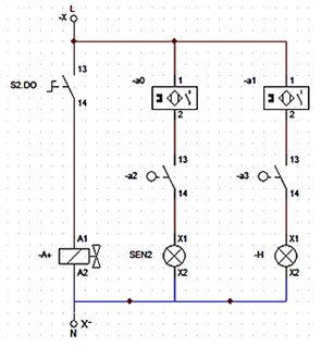Circuito de control para el cilindro neum&aacute;tico del dosificador