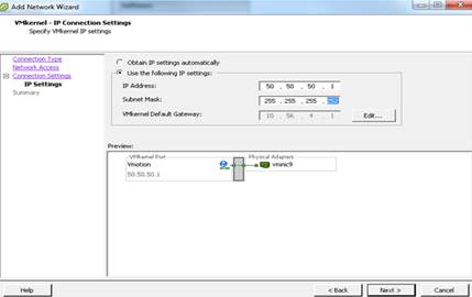 Asignación de la IP correspondientes para tener la conectividad del host A hacia el host B.