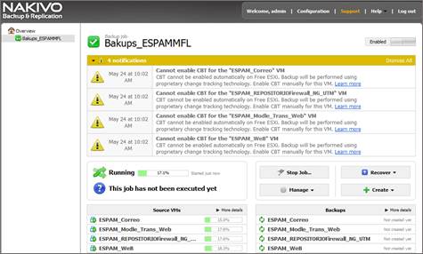 Virtualización de servidor de correo de la ESPAM.
