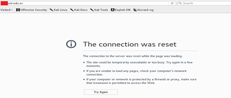 Resultado del Ataque DoS