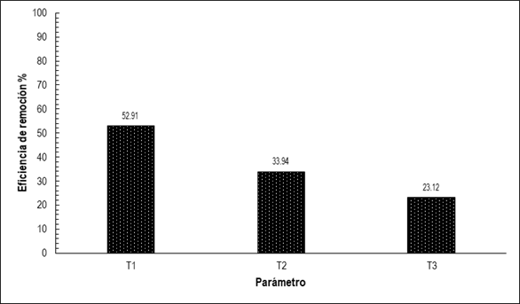 Porcentaje de remoci&oacute;n de ST