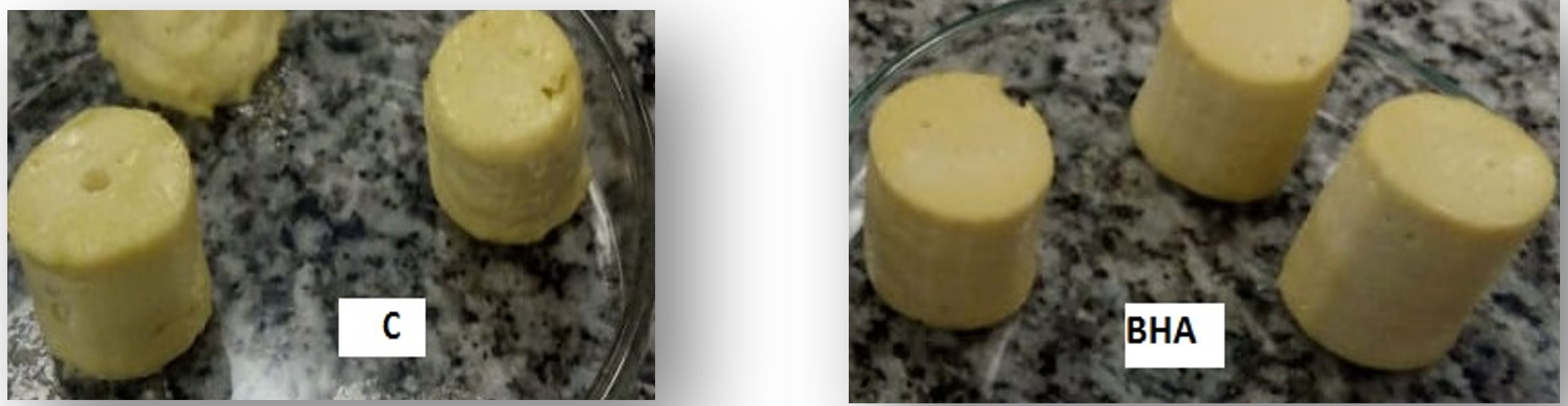 Aspecto de las emulsiones gelificadas con harina de garbanzo