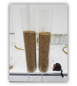 Columnas empacadas con arena s�lica