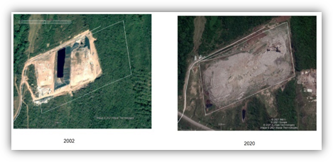 Sitio de disposici�n final abandonado del municipio Veracruz a un costado de la Autopista Veracruz-Cardel, im�genes de Google Earth