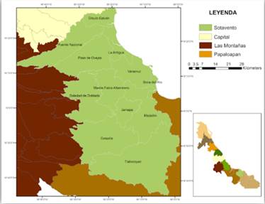 Regi�n de Sotavento en el estado de Veracruz, M�xico