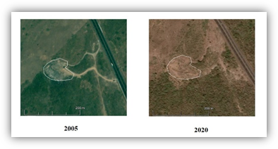 Sitio de disposici�n final abandonado del municipio de La Antigua en la comunidad de Playa Oriente, im�genes de Google Earth