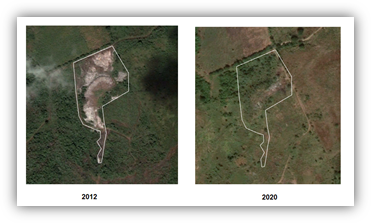 Sitio de disposici�n final abandonado del municipio La Antigua en la comunidad Jos� Cardel, im�genes de Google Earth