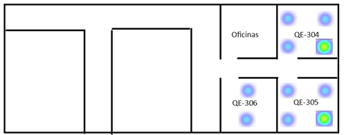Resultados del piso 3 del edificio de Qu�mica-El�ctrica