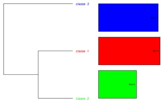 Cluster classification by size
