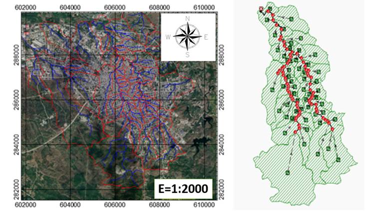 Discretizaci�n del modelo de escorrent�a en �reas Hidrol�gicas Urbanas mediante software GIS y Storm Sanitary Analysis