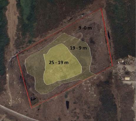 Level layers of Abandoned Landfill of Municipality of Veracruz, Veracruz State, Mexico in the year 2023.