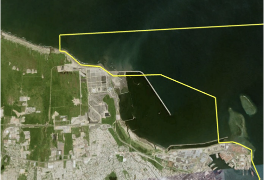 PNSAV Pentagon (Google Earth Pro, historical image with signs, year 2017).