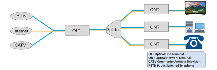 Structure of a PON network, based on [5]