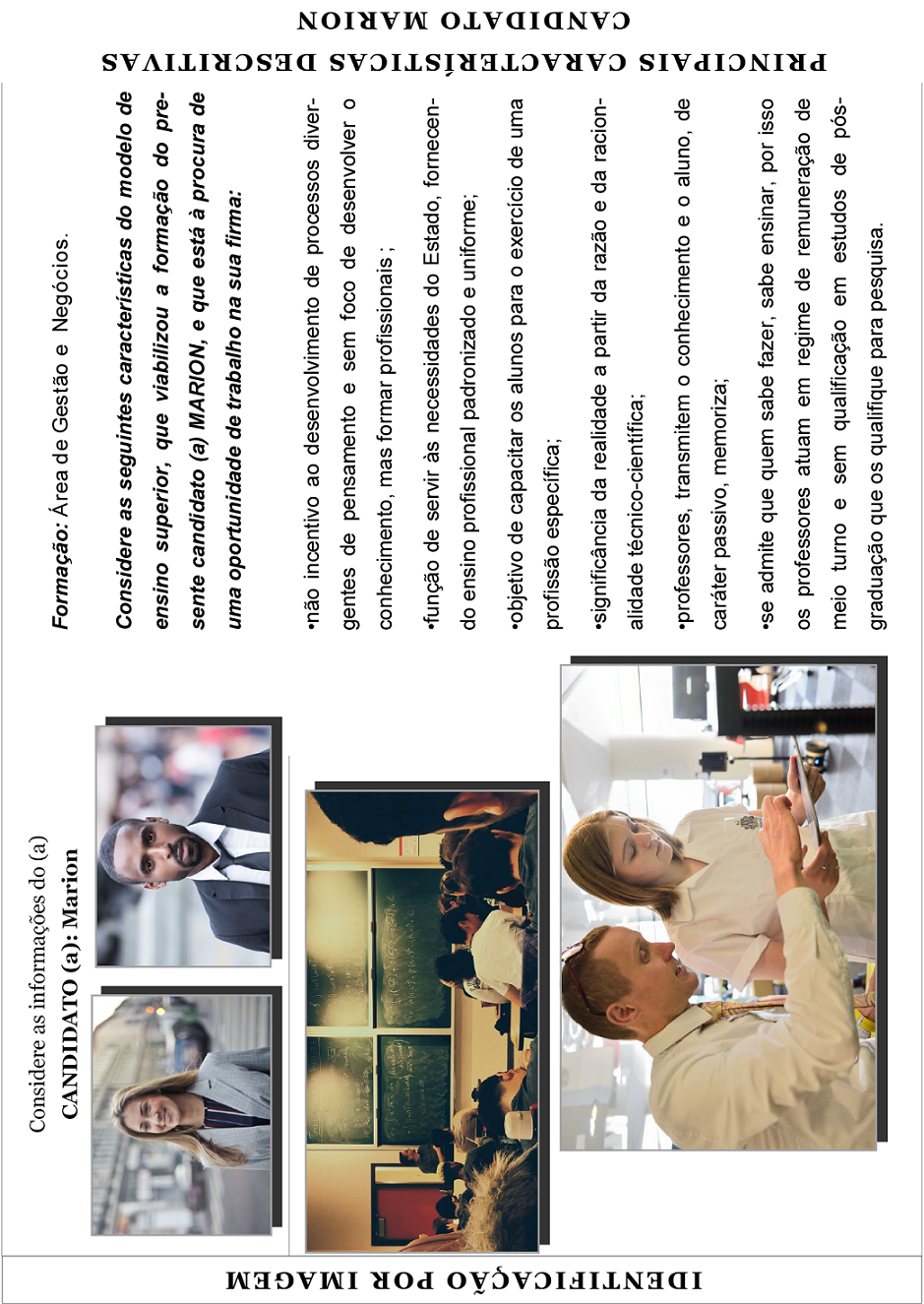 Candidato B – Cartão Interno (21 X 29,7 cm)