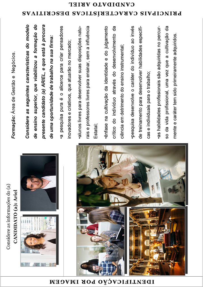 Candidato A – Cartão Interno (21 X 29,7 cm)