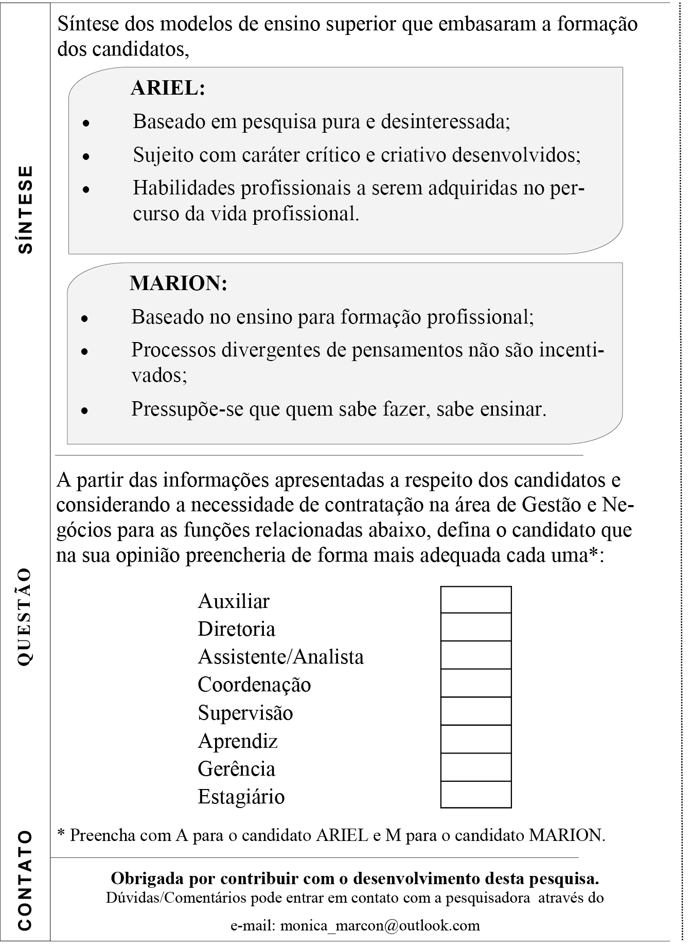Cartão-resposta: recrutadores (21 x 15 cm)