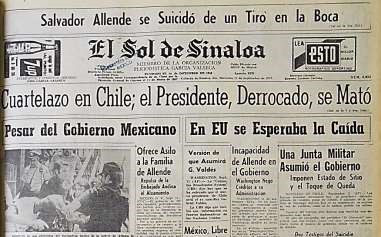 Ca&iacute;da de Salvador Allende en Chile