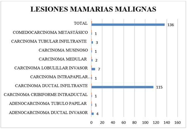 Presentación anátomo-patológica en las integrantes de muestra diagnosticadas con LMM