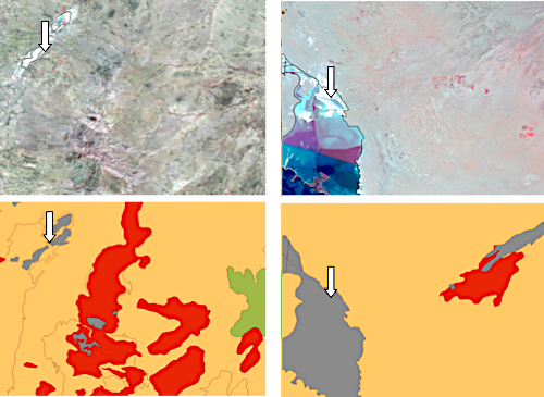 Identificaci&oacute;n, delimitaci&oacute;n y contraste de salinas naturales o artificiales.