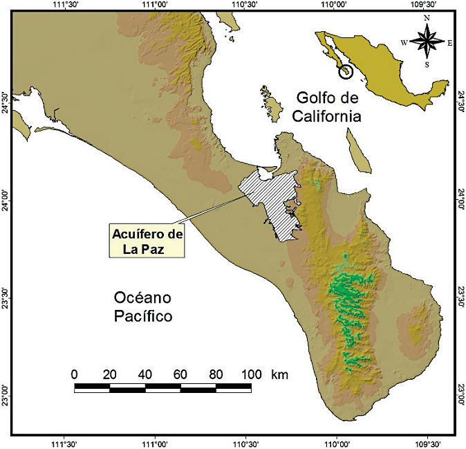 Localizaci&oacute;n del acu&iacute;fero de La Paz.