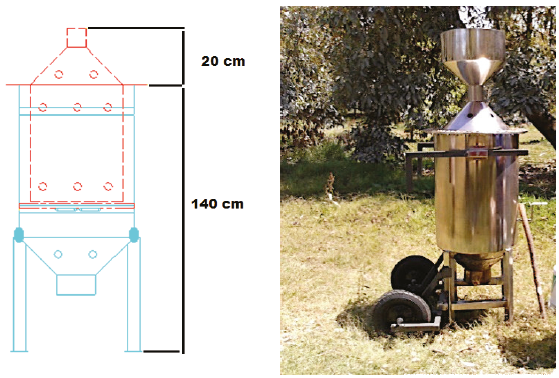 Equipo (PAM) construido en acero inoxidable con volumen útil de 0.05 m3.