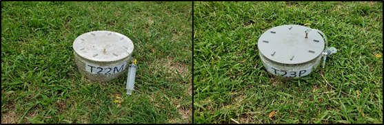 Cámaras de PVC utilizadas durante el experimento. Fuente: Tomadas por el autor