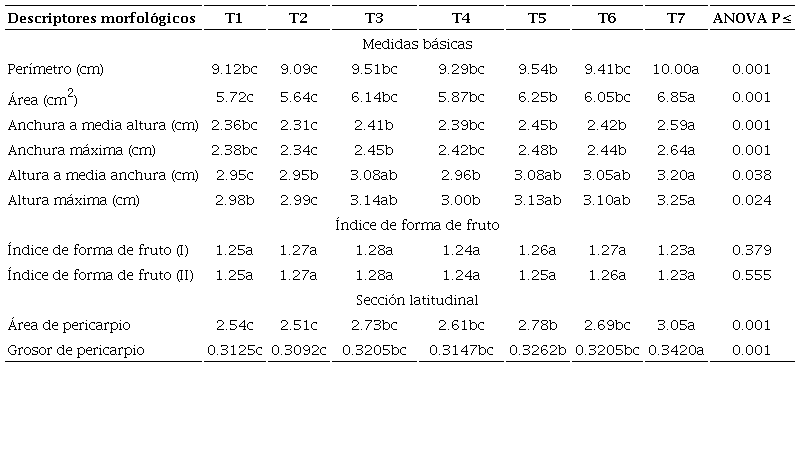 Efecto de la fertilizaci&oacute;n org&aacute;nica e inorg&aacute;nica sobre los atributos morfol&oacute;gicos de fruto en tomate uva bajo subirrigaci&oacute;n no recirculante