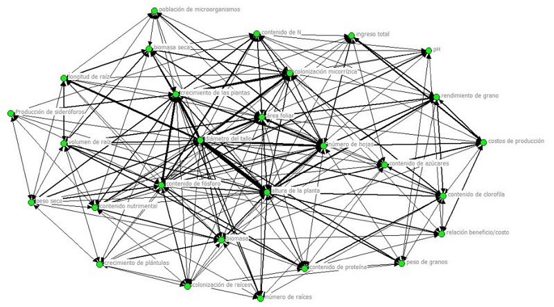 Figure 9: Main indicators used in Mexican scientific articles on biofertilizers during the 2015-2020 period.