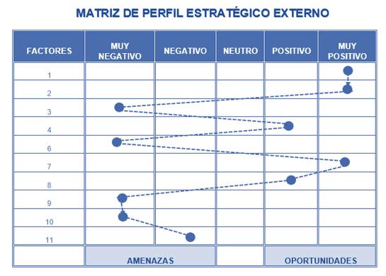 Use of the External Strategic Profile Matrix.