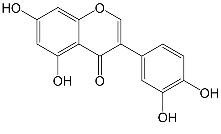 5,7,3,4-Tetrahidroxi-isoflavona (7). Elaborado en ChemDraw Professional v. 17.0 (Chemdraw Professional, 2022).