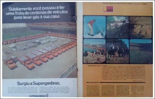 Contracapa e primeira folha da Revista Manchete, n. 833.