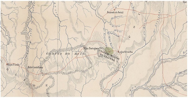Mapa 1. Mapa Geográfico da Província de São Pedro, em 1876
