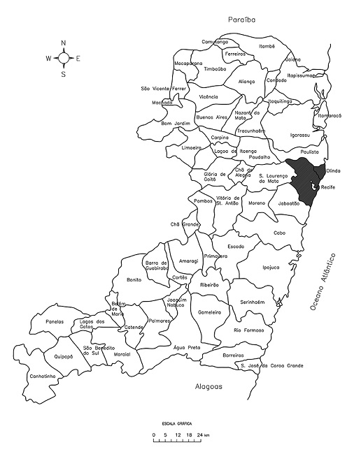 Municípios da zona canavieira de Pernambuco (anos 1960) 