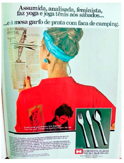 An&uacute;ncio de talheres Hercules (1982). 