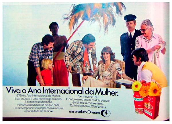 An&uacute;ncio do &oacute;leo de soja Violeta (1975).