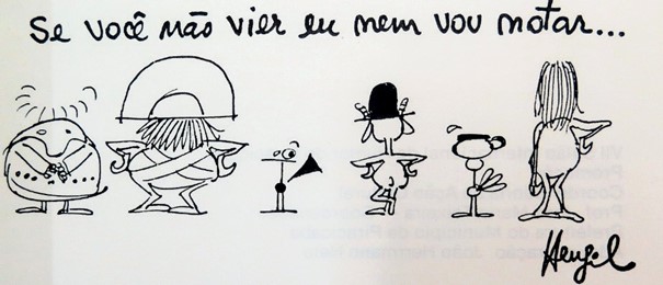 Henfil, convite ao lanamento da obra Henﬁl na China, 1980. 