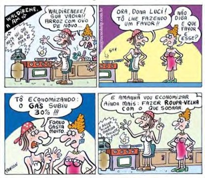 Histria em Quadrinhos de Bonson, com a personagem Waldirene.