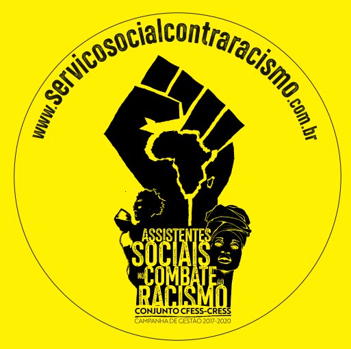 Material de la campa&ntilde;a Assistentes sociais no combate ao racismo.