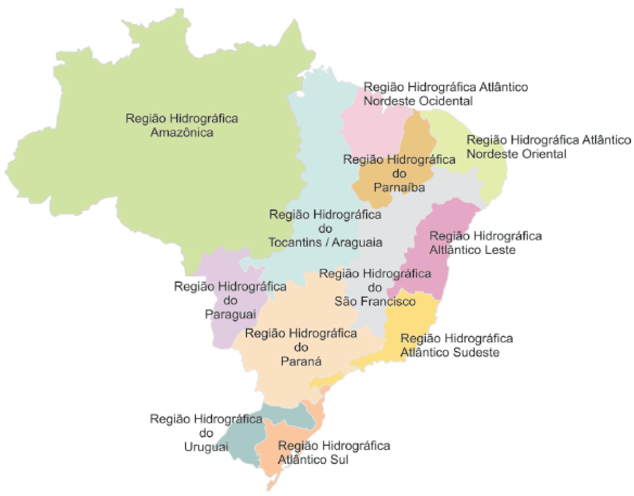 Mapa 1- Regiões hidrográficas brasileiras