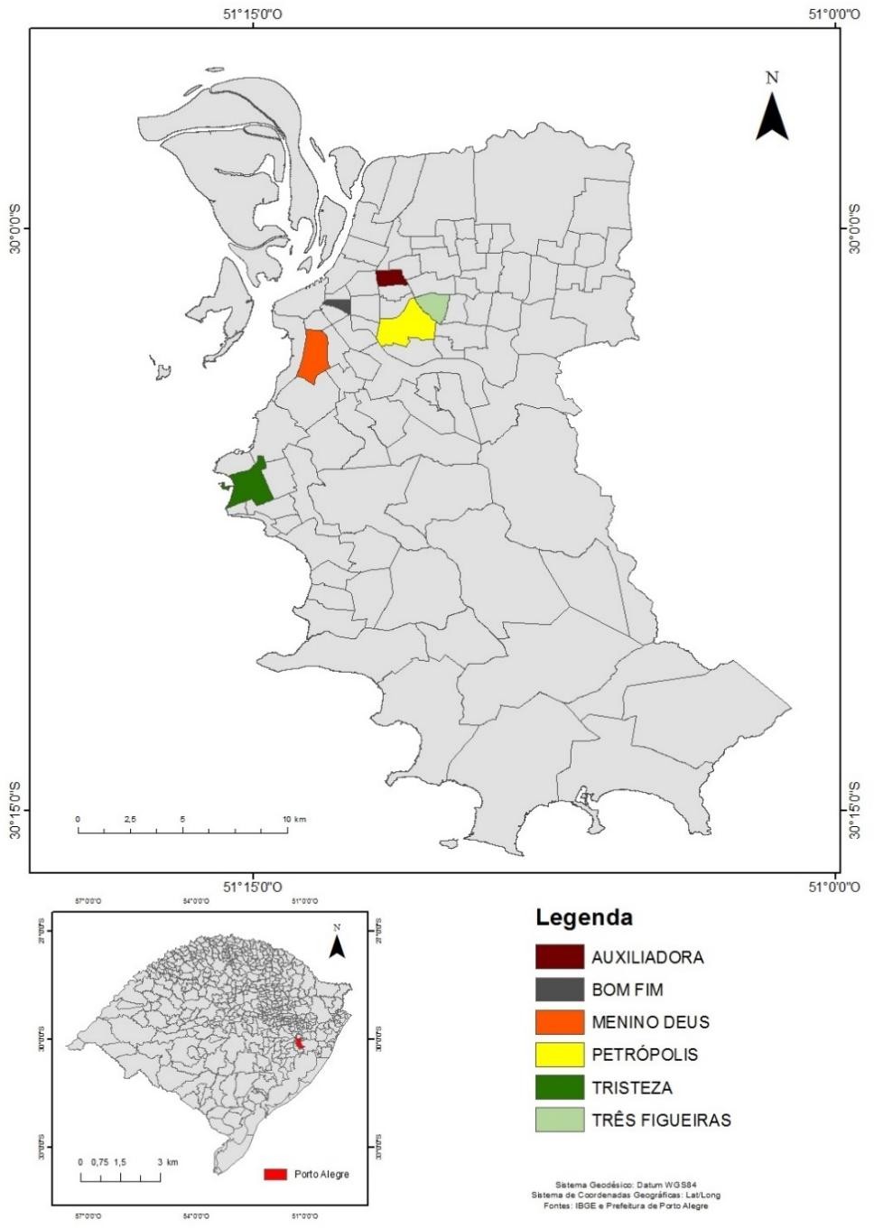 Porto Alegre (RS) - Localizao das Feiras Orgnicas, 2020