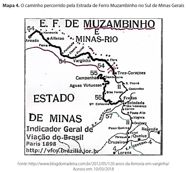O caminho percorrido pela Estrada de Ferro Muzambinho no Sul de Minas Gerais