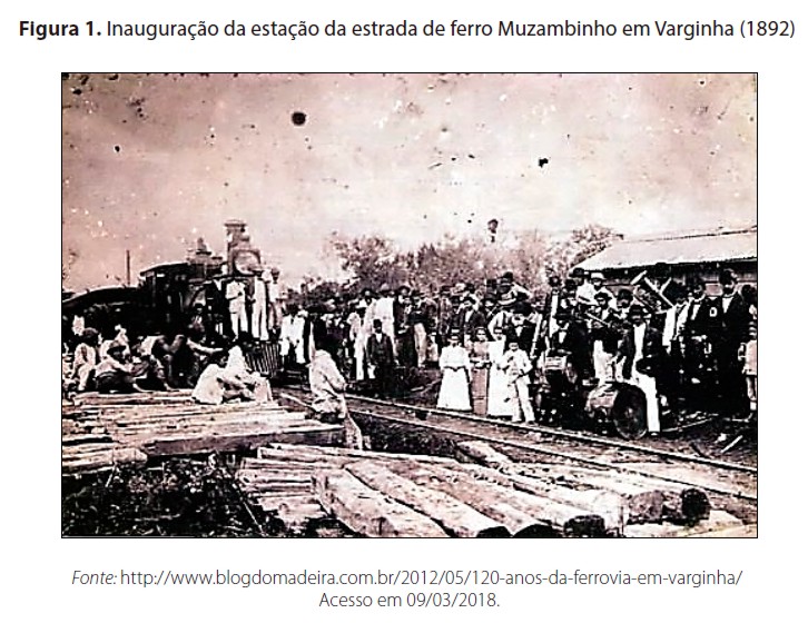 Inaugura&ccedil;&atilde;o da esta&ccedil;&atilde;o da estrada de ferro Muzambinho em Varginha (1892)