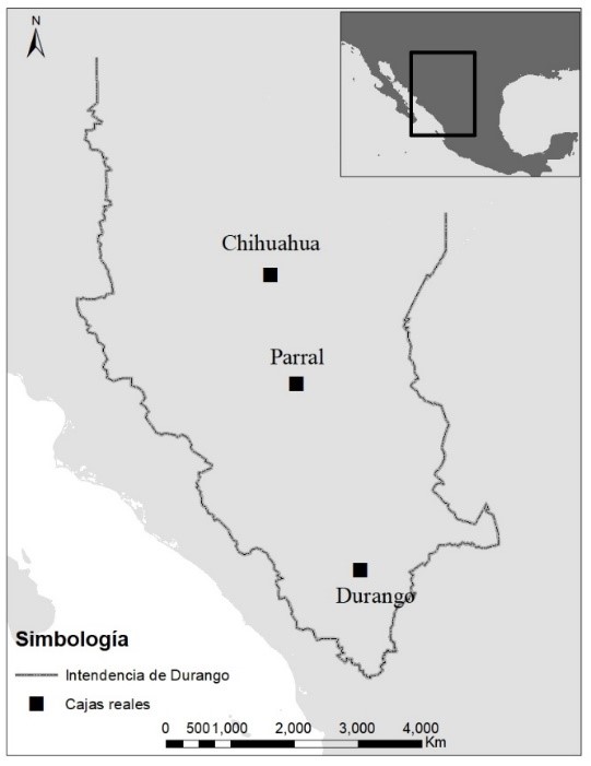 Las Cajas reales en la Intendencia de Durango