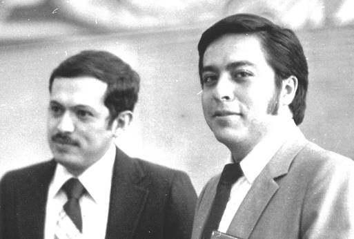Roberto Terr&oacute;n Sierra y Miguel &Aacute;ngel Mor&oacute;n R&iacute;os. Fotograf&iacute;a de autor desconocido.