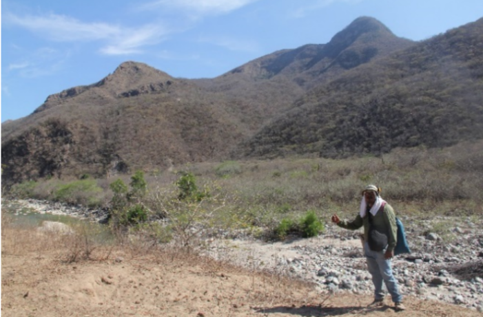 Estos son algunos valles muy escasos en donde se practicaba la siembra de ma�z y el pastoreo de ganado. Fotograf�a de G. Pozo-Montuy 15Q 216775.96 m E 1847100.39 m N